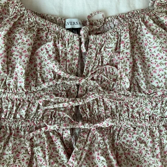 Silversaga Ida floral ditsy cotton peplum blouse, xs/small, like Doen - Picture 4 of 8